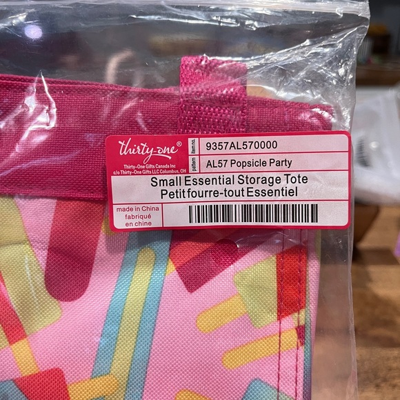 Thirty-One Small Essential Storage Tote Popsicle Party - Picture 2 of 5